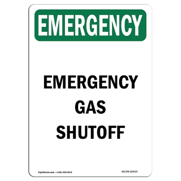 Signmission OSHA EMERGENCY, 5" Height, Decal, 5" H, Portrait, OS-EM-D-35-V-10454 OS-EM-D-35-V-10454 - main